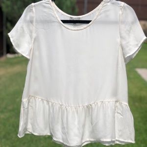 Joie Keannate Silk Peplum top